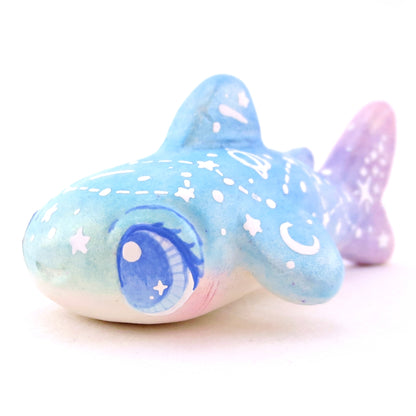 Green/Blue/Purple Constellation Whale Shark Figurine - Polymer Clay Celestial Sea Animals