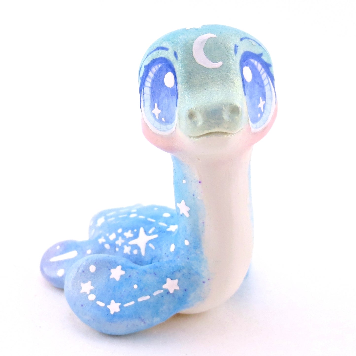 Green/Blue/Purple Constellation Nessie Figurine - Polymer Clay Celestial Sea Animals