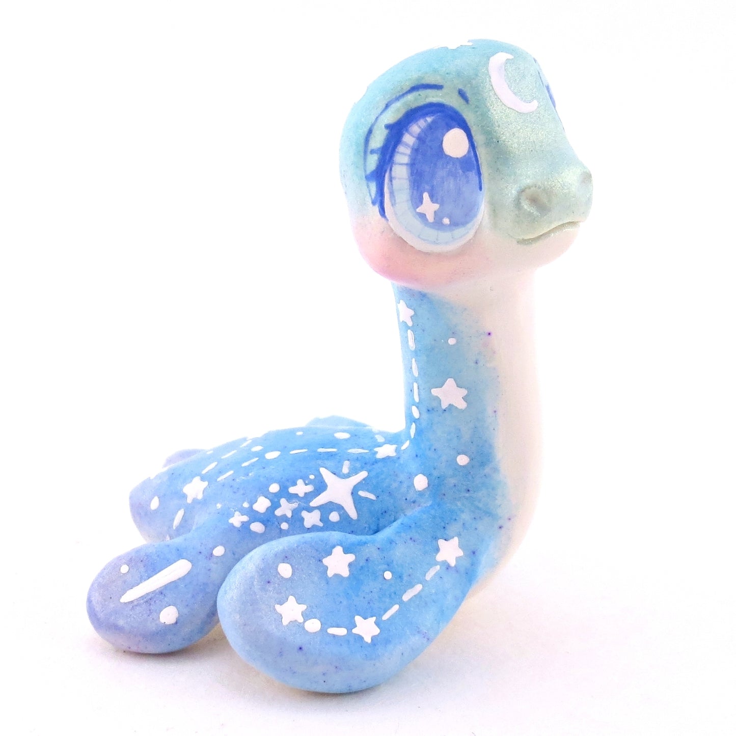 Green/Blue/Purple Constellation Nessie Figurine - Polymer Clay Celestial Sea Animals