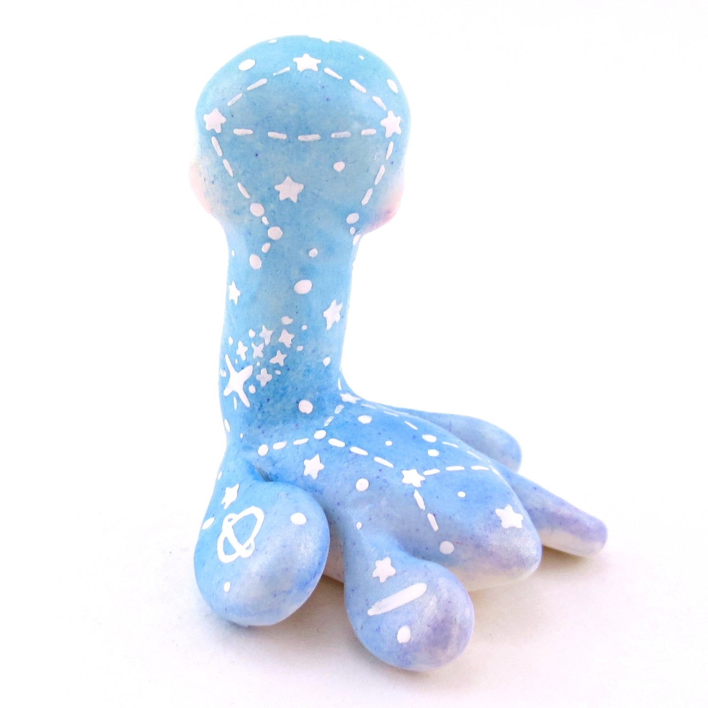 Green/Blue/Purple Constellation Nessie Figurine - Polymer Clay Celestial Sea Animals