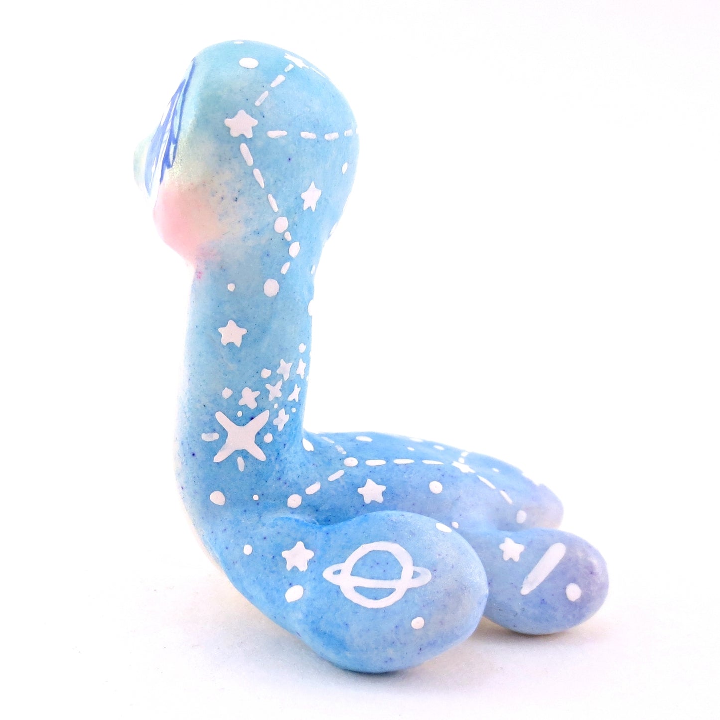 Green/Blue/Purple Constellation Nessie Figurine - Polymer Clay Celestial Sea Animals