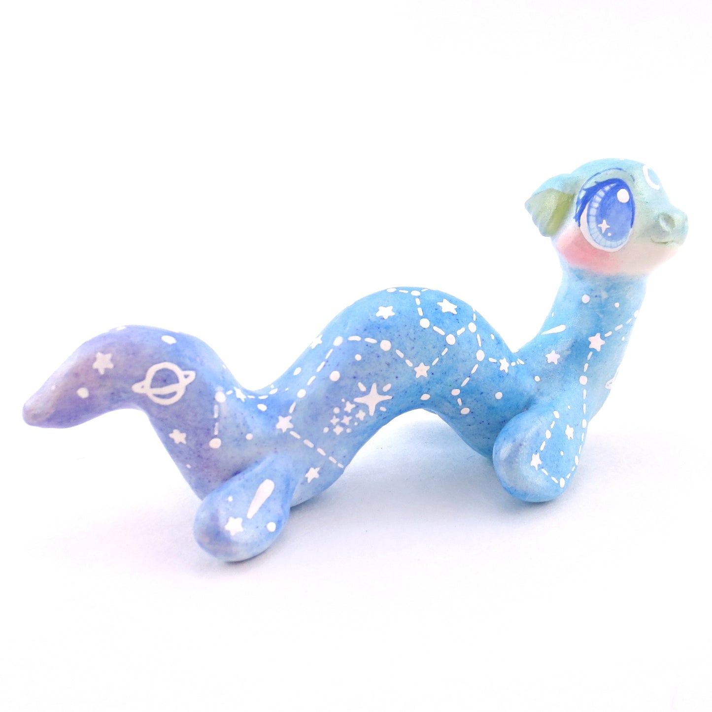 Green/Blue/Purple Constellation Sea Noodle Dragon Nessie Figurine - Polymer Clay Celestial Sea Animals