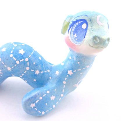 Green/Blue/Purple Constellation Sea Noodle Dragon Nessie Figurine - Polymer Clay Celestial Sea Animals