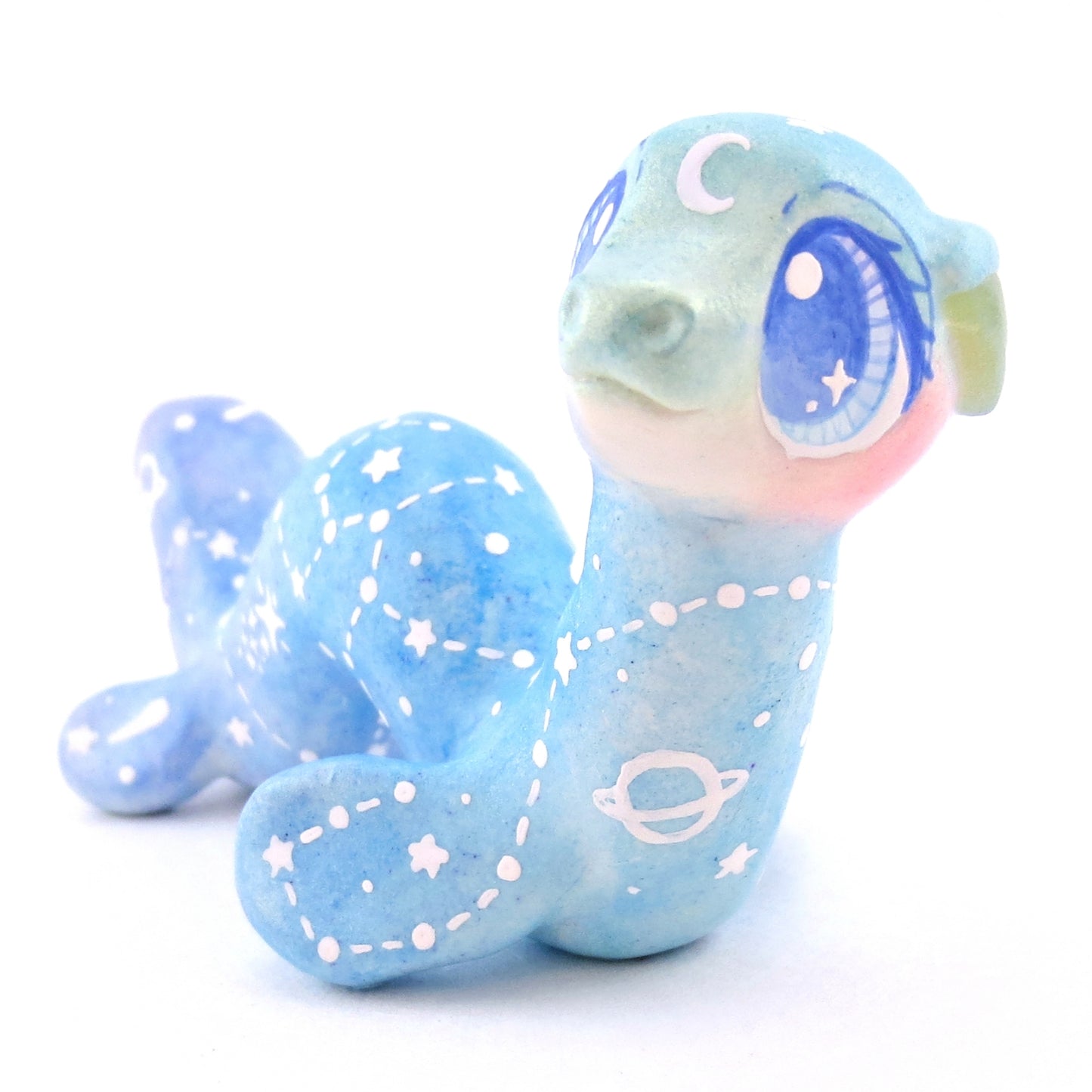 Green/Blue/Purple Constellation Sea Noodle Dragon Nessie Figurine - Polymer Clay Celestial Sea Animals