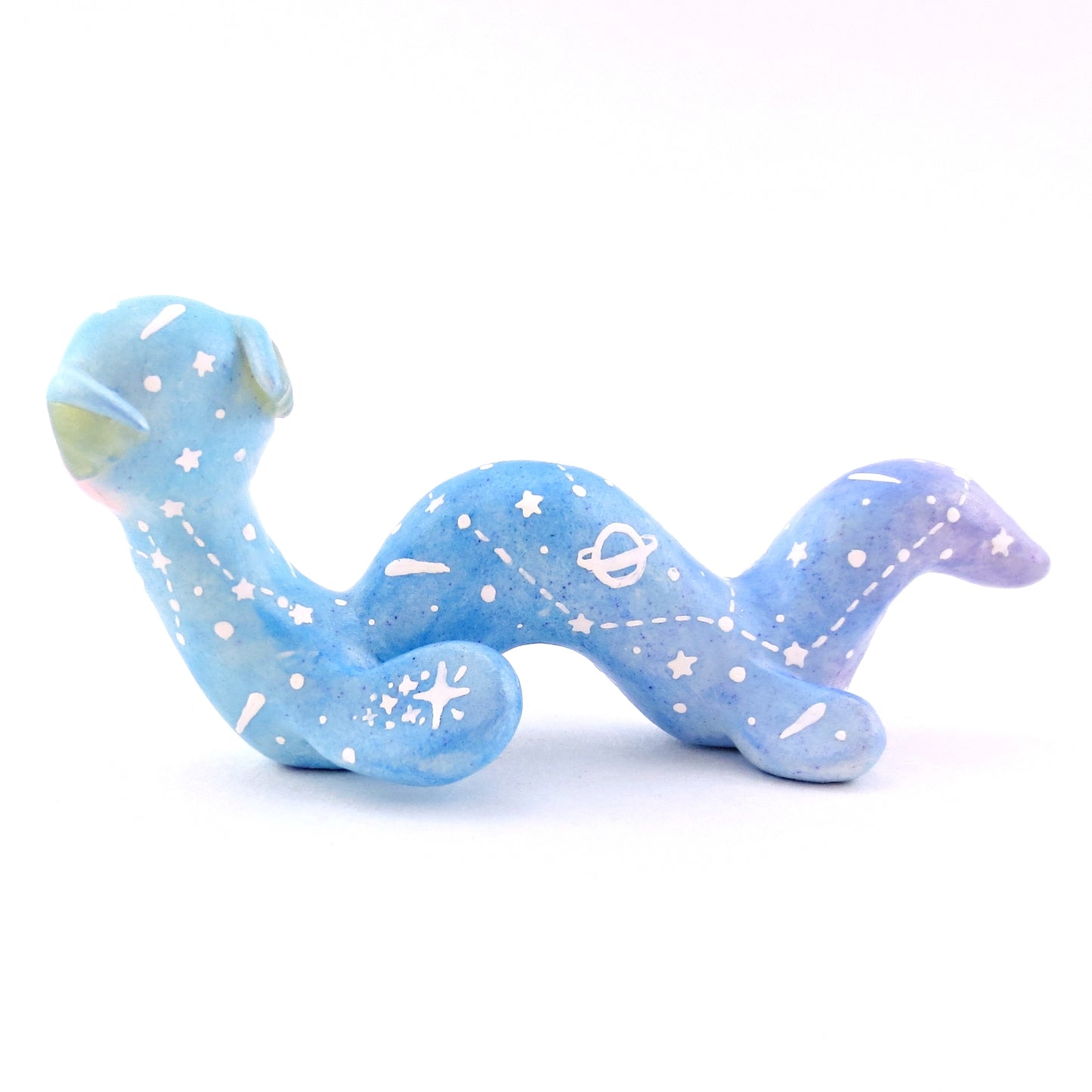 Green/Blue/Purple Constellation Sea Noodle Dragon Nessie Figurine - Polymer Clay Celestial Sea Animals