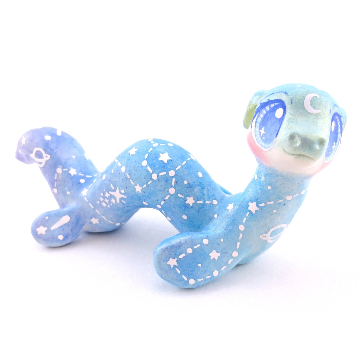 Green/Blue/Purple Constellation Sea Noodle Dragon Nessie Figurine - Polymer Clay Celestial Sea Animals