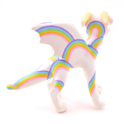 Rainbow Dragon Figurine - Polymer Clay Rainbow Animals