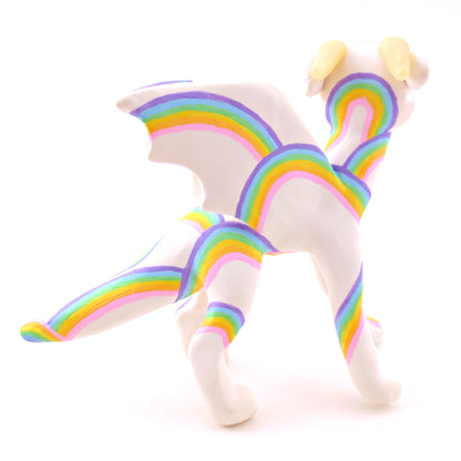 Rainbow Dragon Figurine - Polymer Clay Rainbow Animals