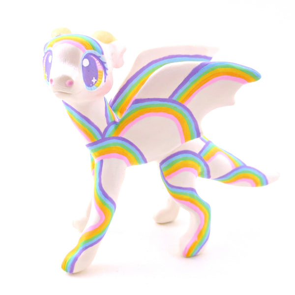 Rainbow Dragon Figurine - Polymer Clay Rainbow Animals