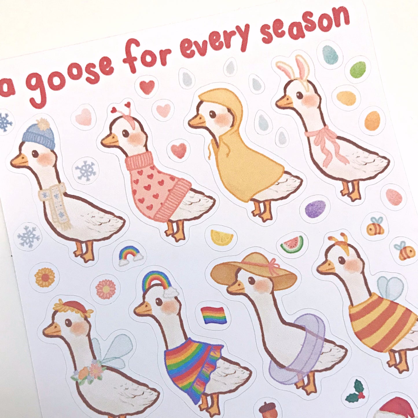 A Goose for Every Season Sticker Sheet