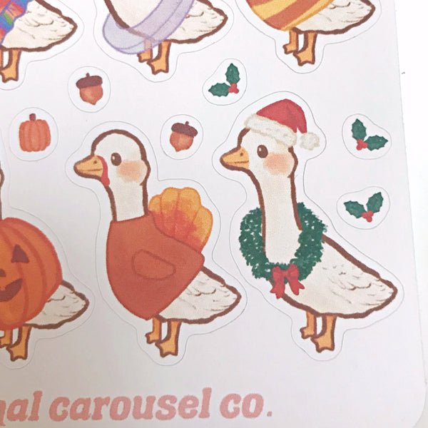 A Goose for Every Season Sticker Sheet