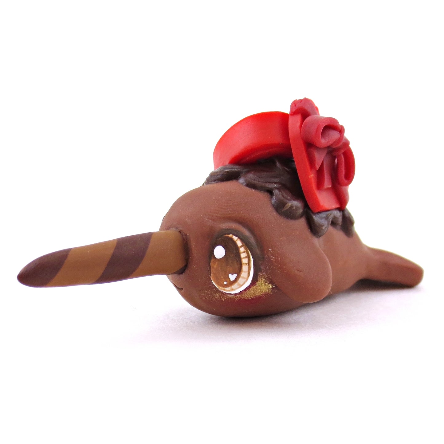 Milk Chocolate Box Dessert Narwhal - Polymer Clay Valentine's Day Animal Collection