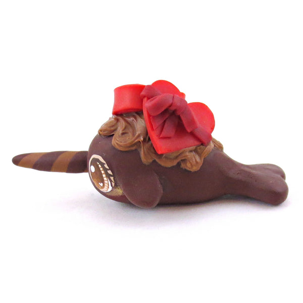 Dark Chocolate Box Dessert Narwhal - Polymer Clay Valentine's Day Animal Collection