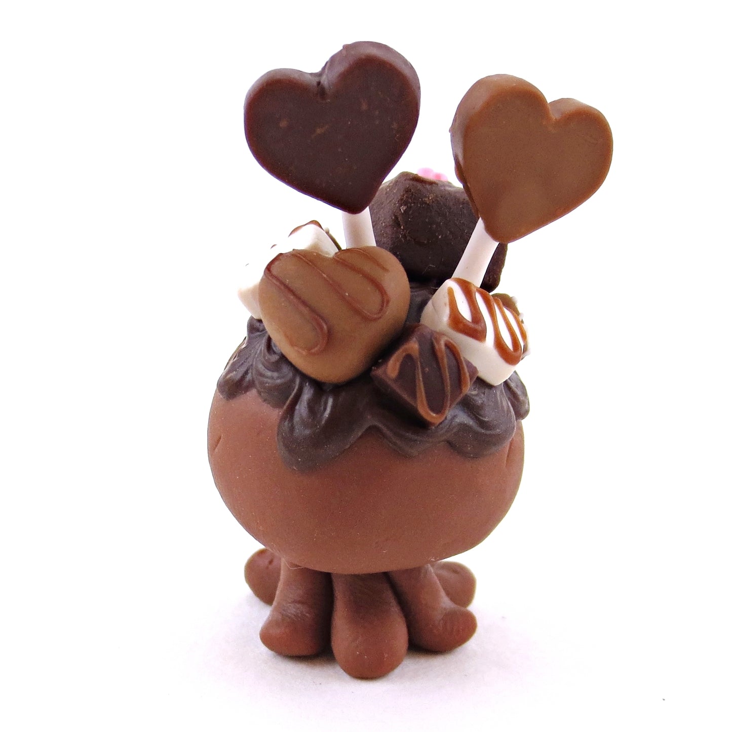 Chocolate Dessert Loaded Jellyfish Figurine - Polymer Clay Valentine's Day Animal Collection