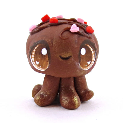 Chocolate Bonbon Jellyfish Figurine - Version 1 -Polymer Clay Valentine's Day Animal Collection