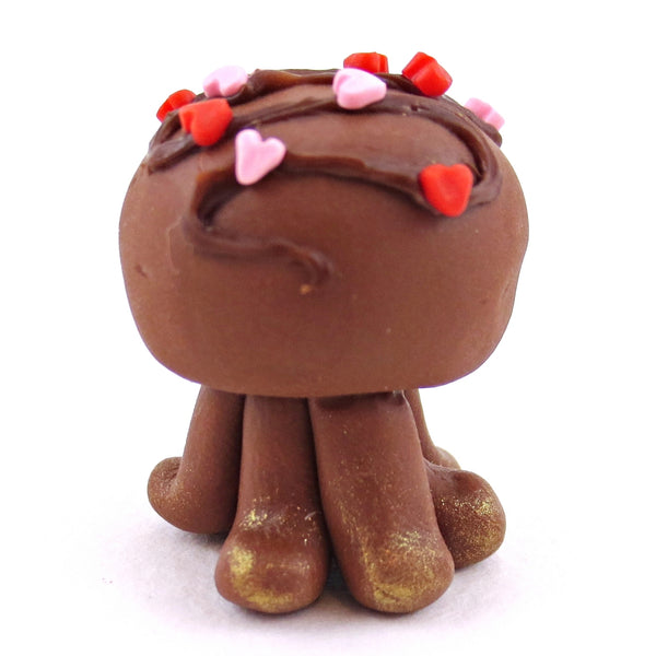 Chocolate Bonbon Jellyfish Figurine - Version 1 -Polymer Clay Valentine's Day Animal Collection