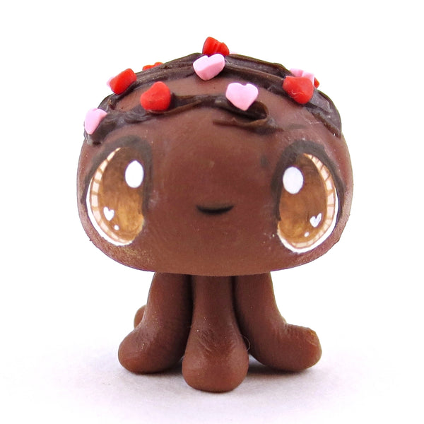 Chocolate Bonbon Jellyfish Figurine - Version 2 - Polymer Clay Valentine's Day Animal Collection