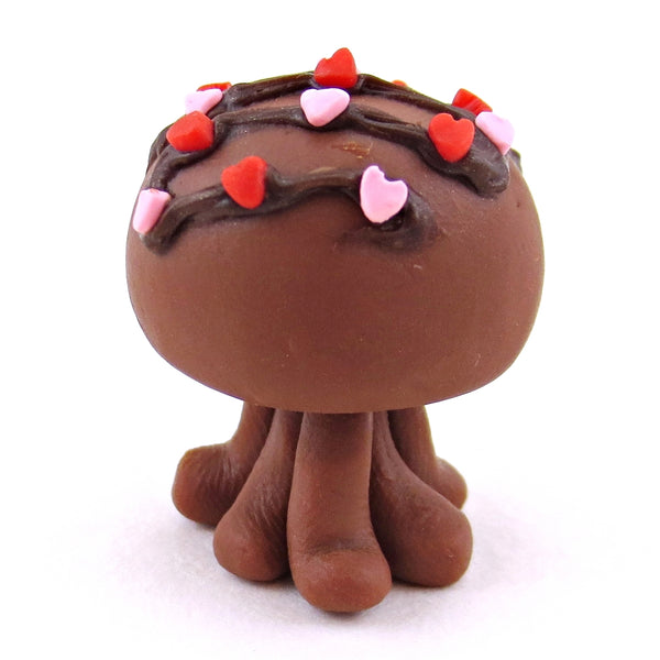 Chocolate Bonbon Jellyfish Figurine - Version 2 - Polymer Clay Valentine's Day Animal Collection
