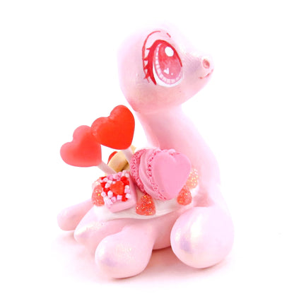 Valentine Dessert Nessie Figurine - Polymer Clay Valentine's Day Animal Collection