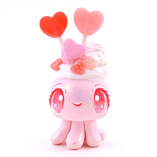 Valentine Lollipop Dessert Jellyfish Figurine - Polymer Clay Valentine's Day Animal Collection