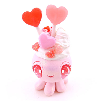 Valentine Lollipop Dessert Jellyfish Figurine - Polymer Clay Valentine's Day Animal Collection