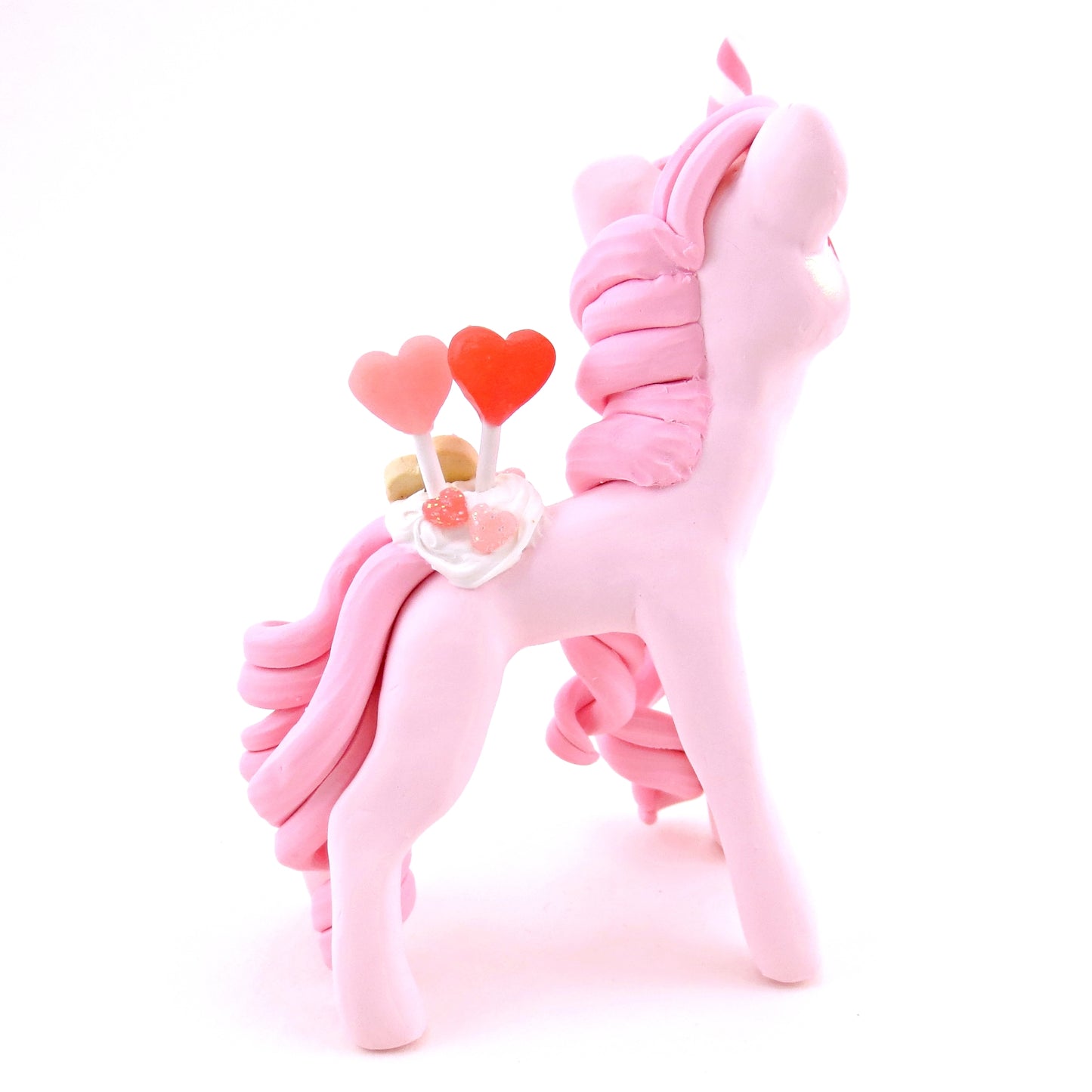 Valentine Dessert Unicorn Figurine - Polymer Clay Valentine's Day Animal Collection