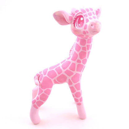 "Pinkies" Giraffe Figurine - Polymer Clay Valentine's Day Animal Collection