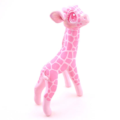 "Pinkies" Giraffe Figurine - Polymer Clay Valentine's Day Animal Collection