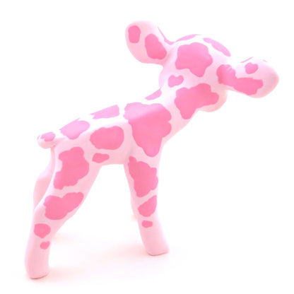 "Pinkies" Cow Figurine - Polymer Clay Valentine's Day Animal Collection