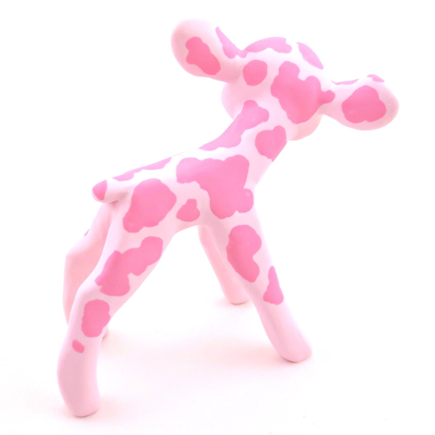 "Pinkies" Cow Figurine - Polymer Clay Valentine's Day Animal Collection