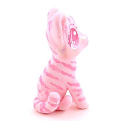 "Pinkies" Tiger Cub Figurine - Polymer Clay Valentine's Day Animal Collection