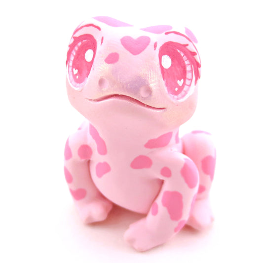 "Pinkies" Spotty Frog Figurine - Polymer Clay Valentine's Day Animal Collection