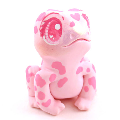 "Pinkies" Spotty Frog Figurine - Polymer Clay Valentine's Day Animal Collection