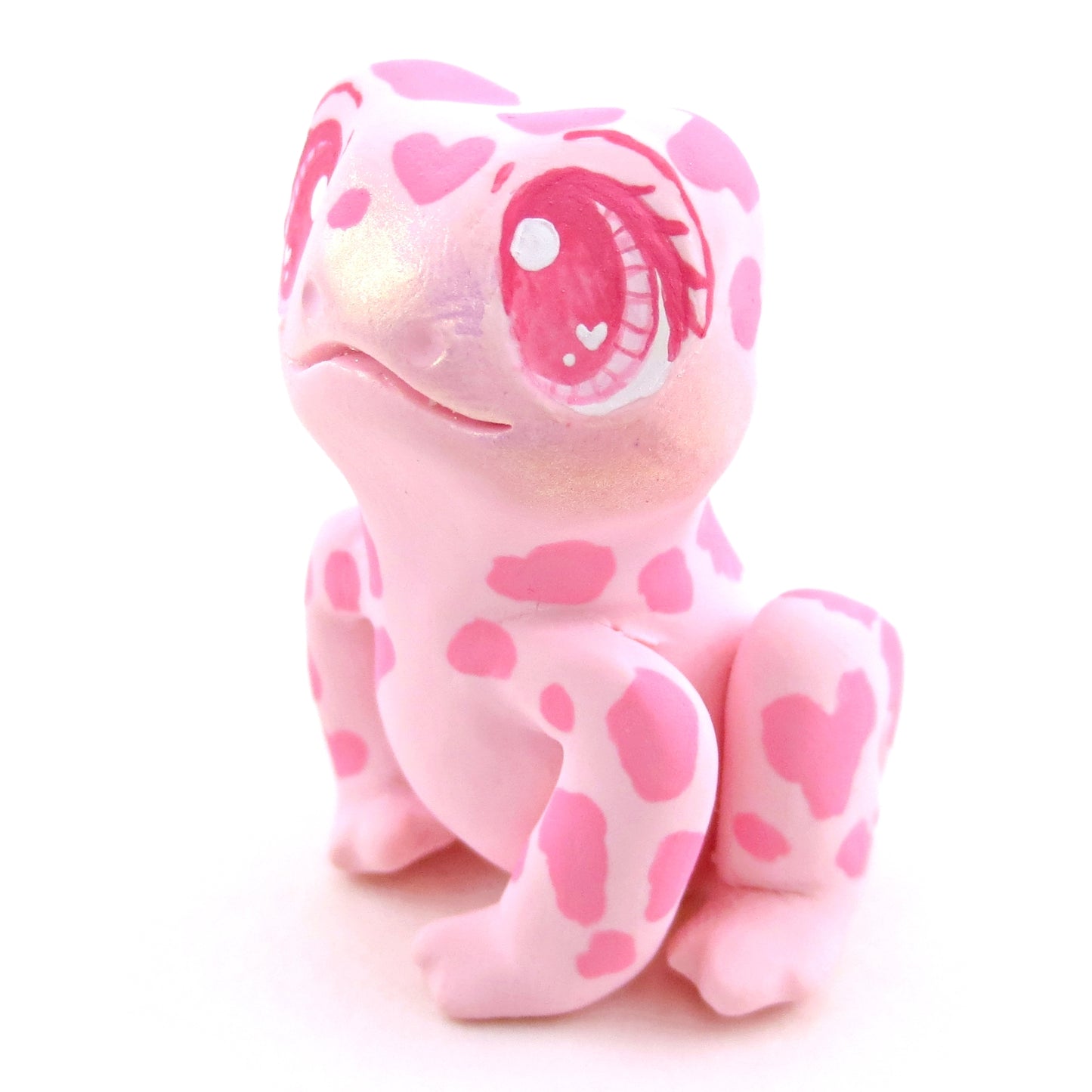 "Pinkies" Spotty Frog Figurine - Polymer Clay Valentine's Day Animal Collection