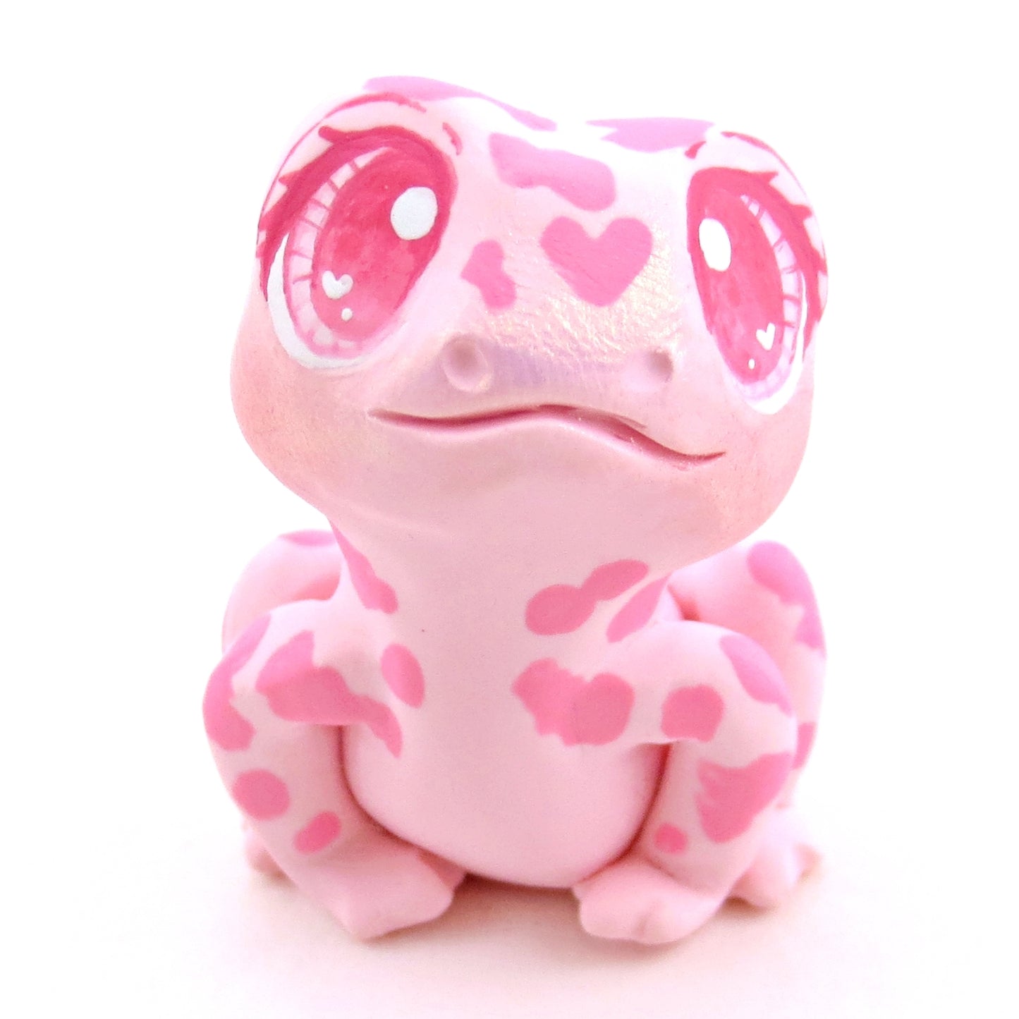 "Pinkies" Spotty Frog Figurine - Polymer Clay Valentine's Day Animal Collection