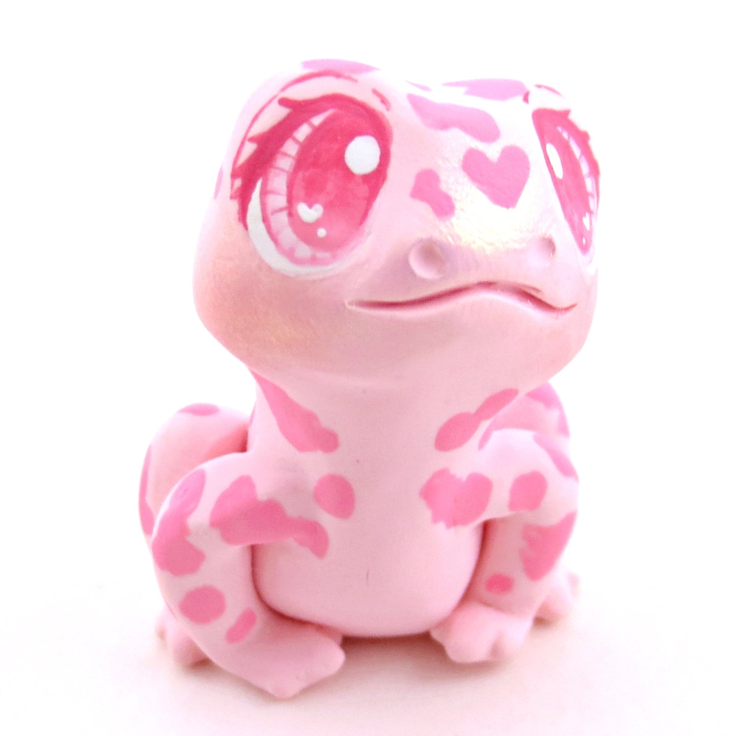 "Pinkies" Spotty Frog Figurine - Polymer Clay Valentine's Day Animal Collection