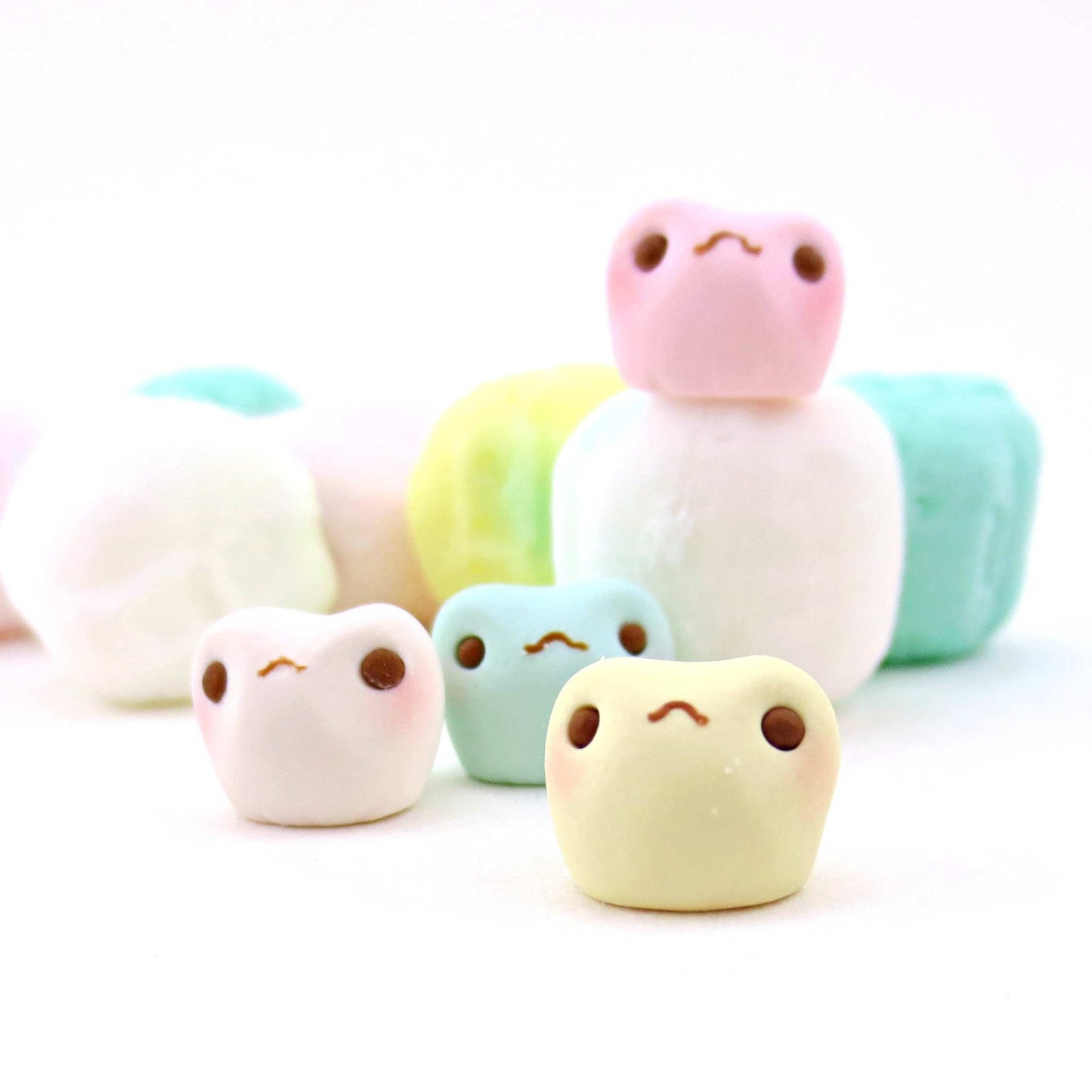 Buttermint Frog Set - 4 Tiny Pastel Frogs!