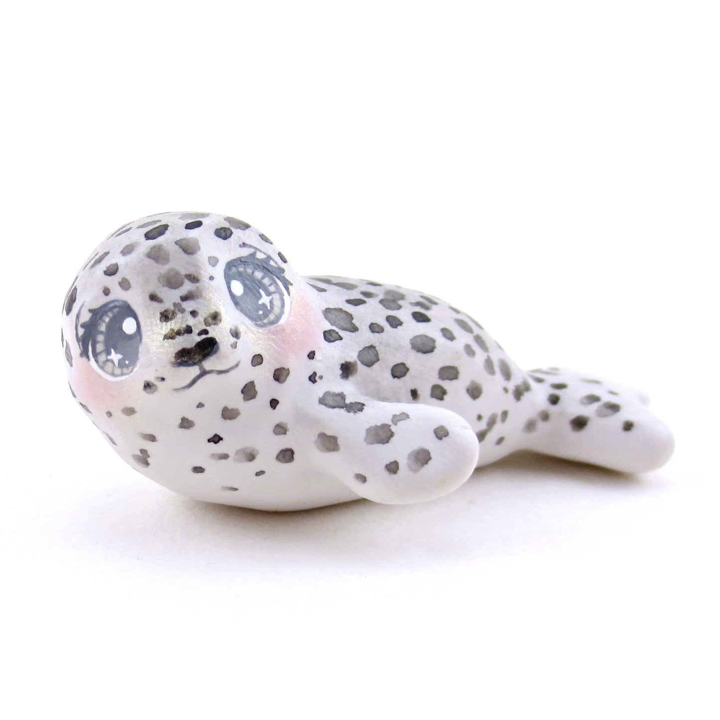 Spotty Seal Figurine - Polymer Clay Animals Winter Collection