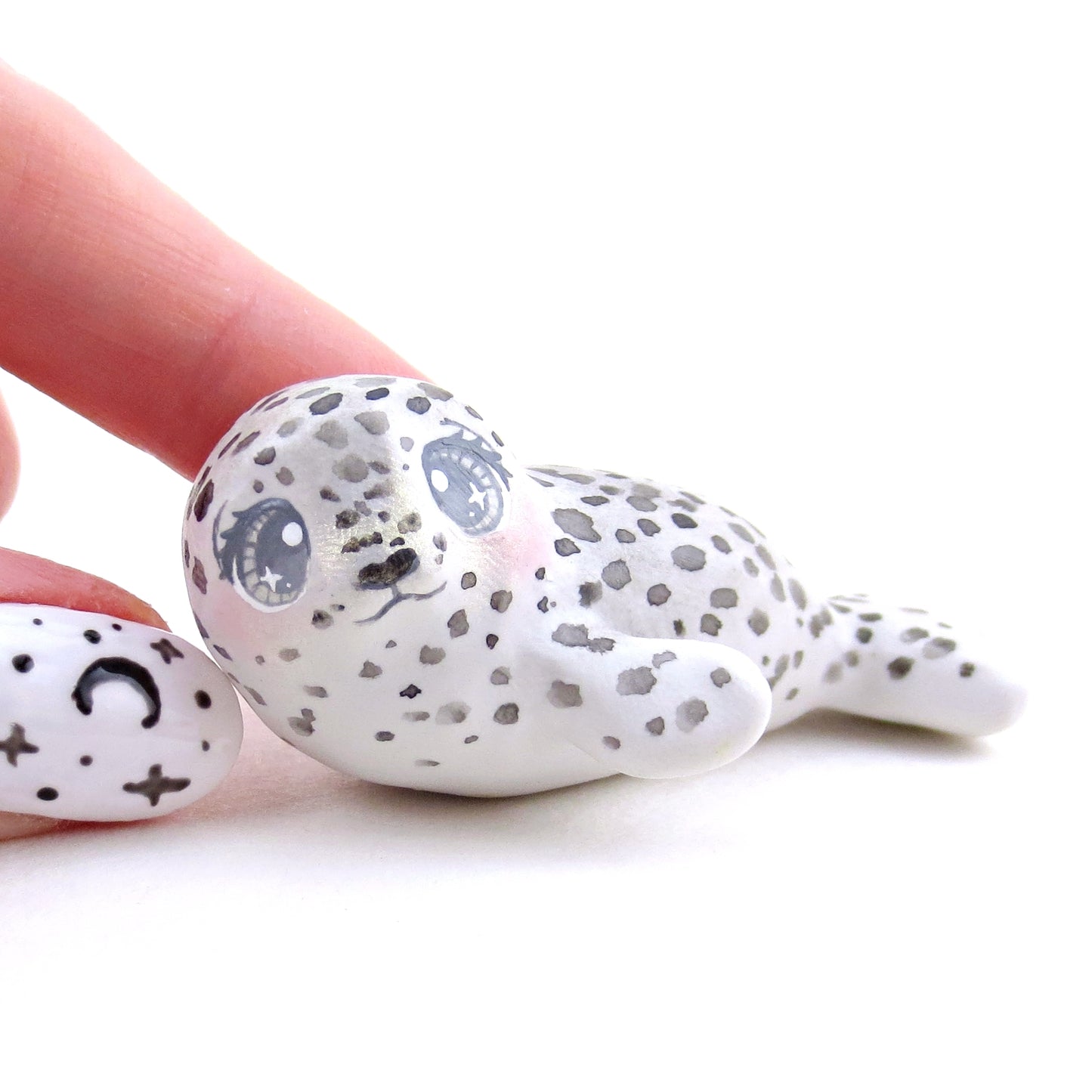 Spotty Seal Figurine - Polymer Clay Animals Winter Collection