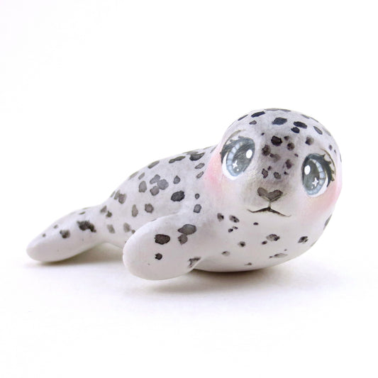 Little Spotty Seal Figurine - Polymer Clay Animals Winter Collection