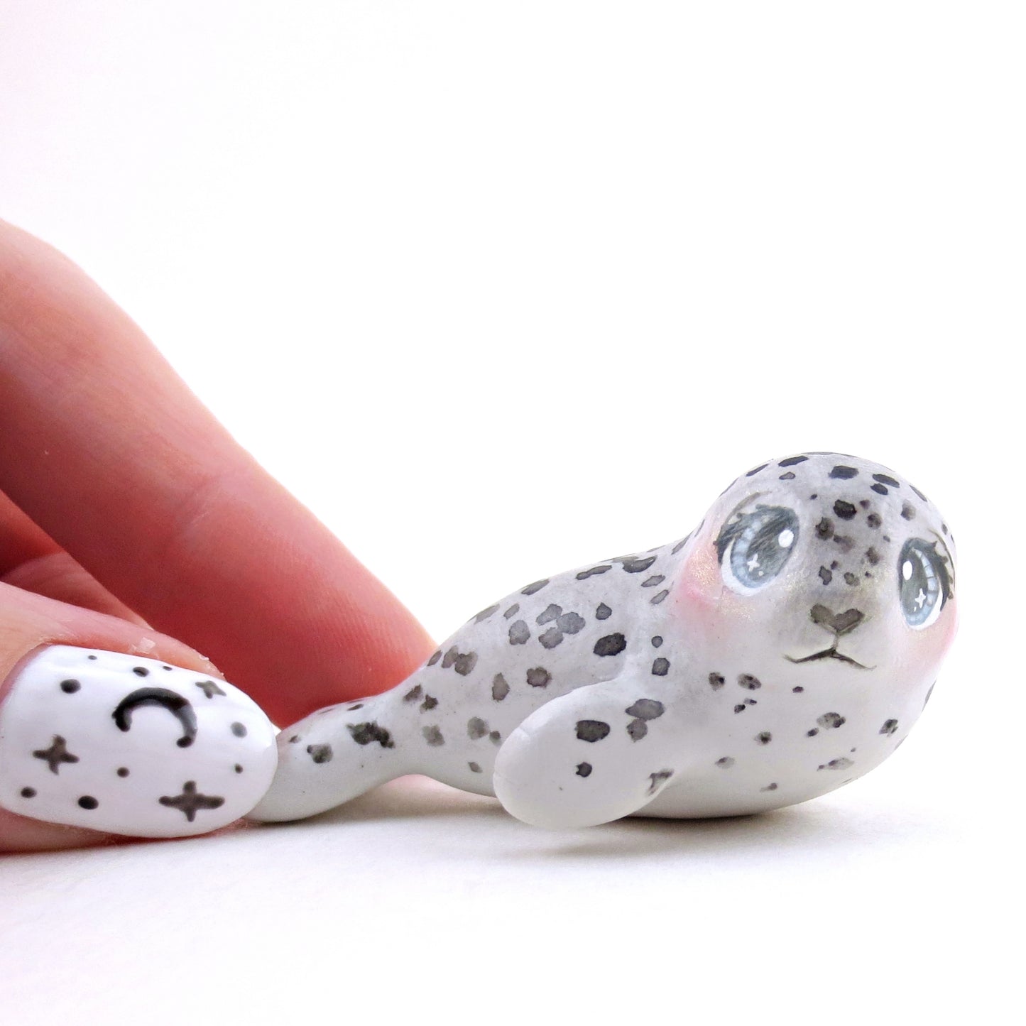 Little Spotty Seal Figurine - Polymer Clay Animals Winter Collection