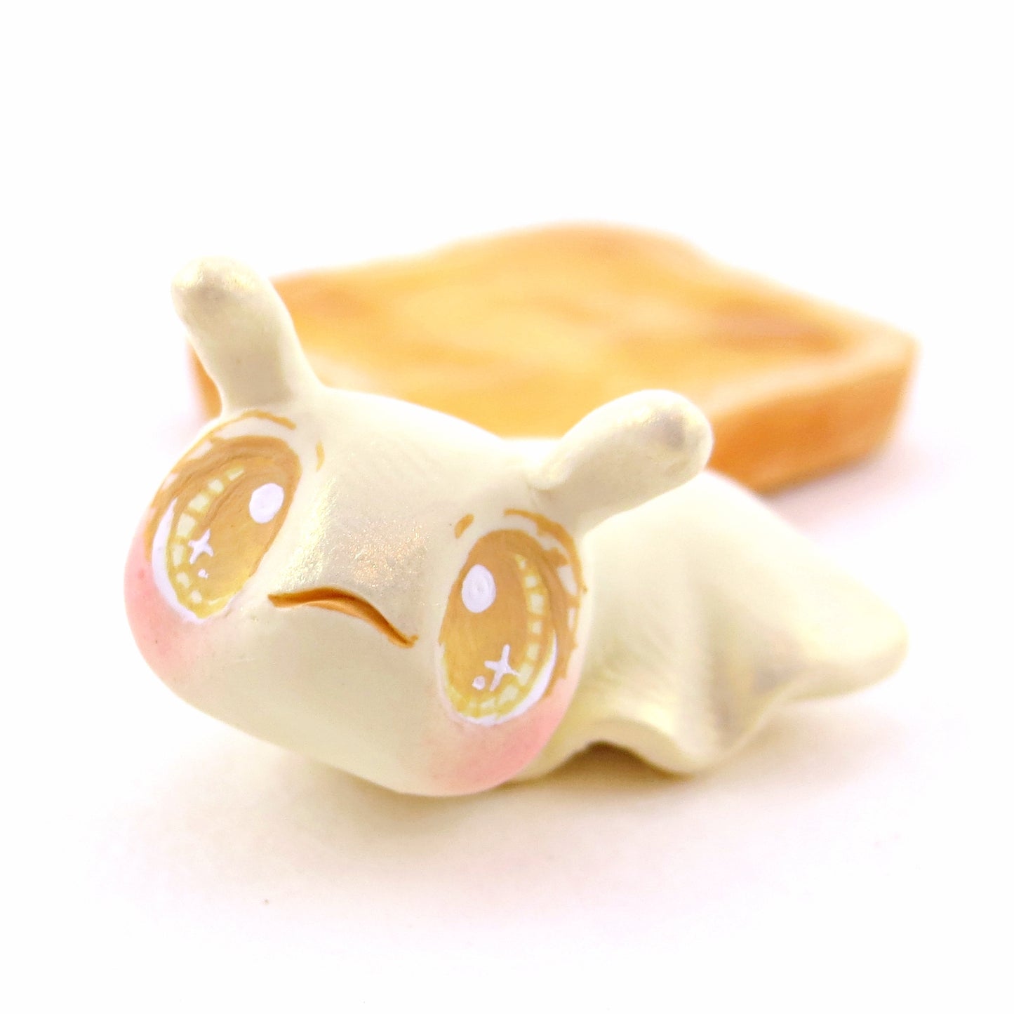 Butter Slug on Toast Figurine - "Breakfast Buddies" Polymer Clay Animal Collection