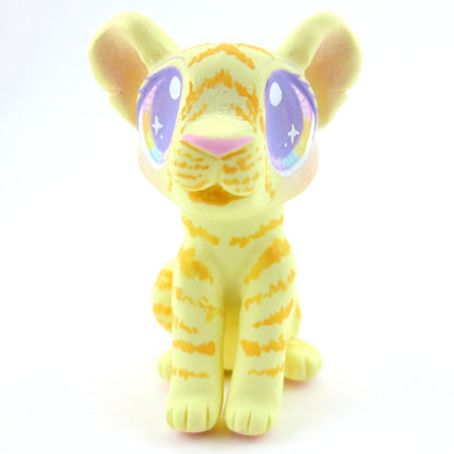 Yellow Baby Tiger Figurine - Polymer Clay Carnival Animals