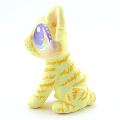 Yellow Baby Tiger Figurine - Polymer Clay Carnival Animals