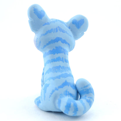 Blue Baby Tiger Figurine - Polymer Clay Carnival Animals