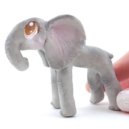 Elephant Figurine - Polymer Clay Tropical Animals