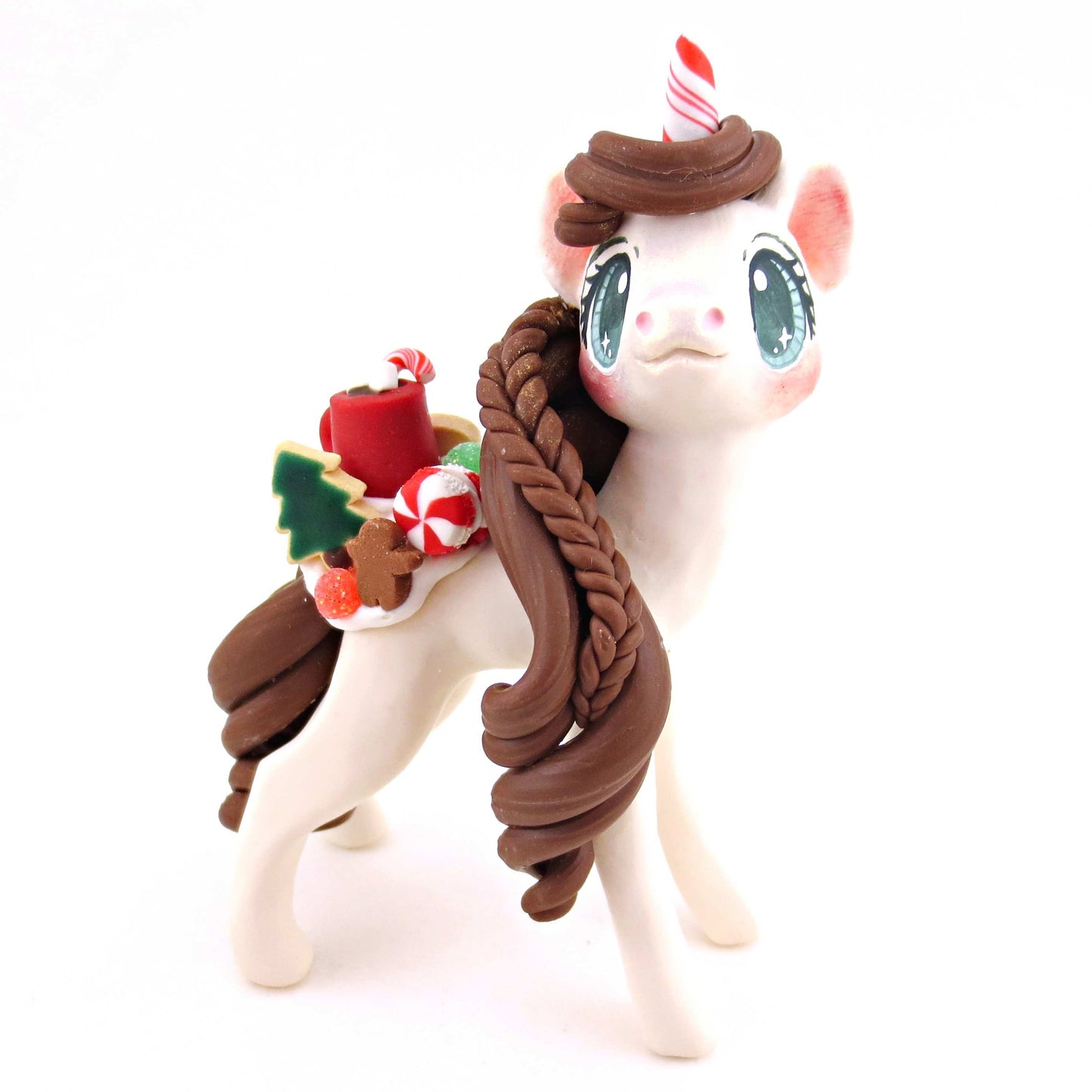 Christmas Dessert Unicorn - Polymer Clay Animals Christmas Collection