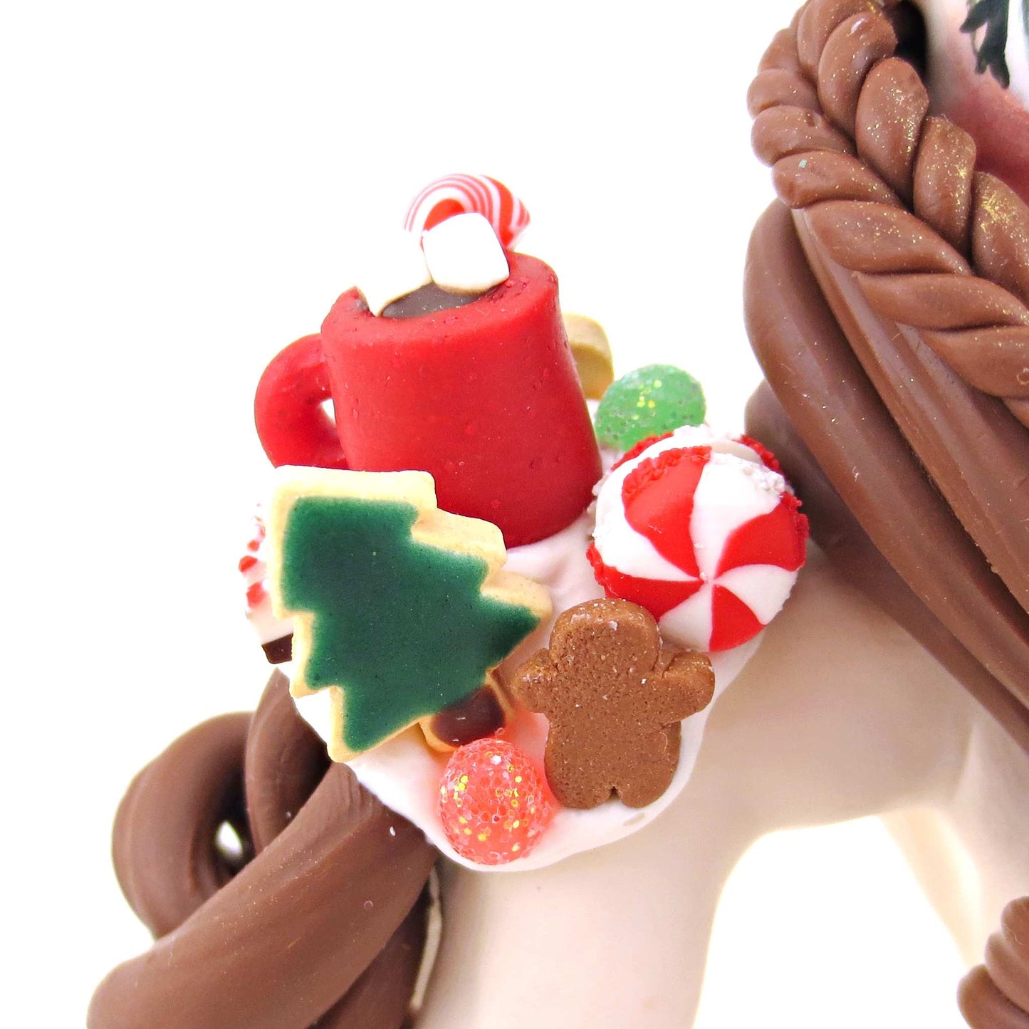 Christmas Dessert Unicorn - Polymer Clay Animals Christmas Collection