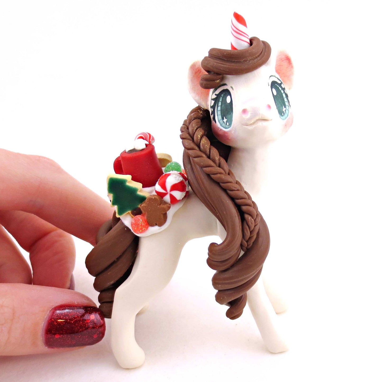 Christmas Dessert Unicorn - Polymer Clay Animals Christmas Collection