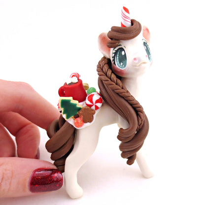 Christmas Dessert Unicorn - Polymer Clay Animals Christmas Collection